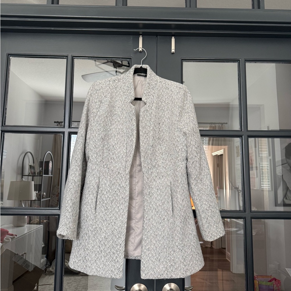 Vici Tayshia Pocketed Heather Grey Coat